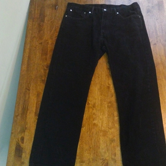 Men's Black Levi 505 W 38 L 30 - Picture 1 of 8